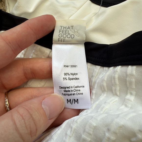 L*Space Textured White and Black Bikini Set - Picture 7 of 8